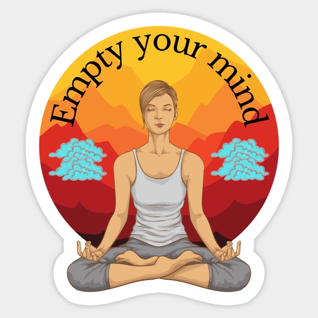 Meditate to relieve stress Meditation Lovers Design to help relieve stress Sticker by Abstractdiva